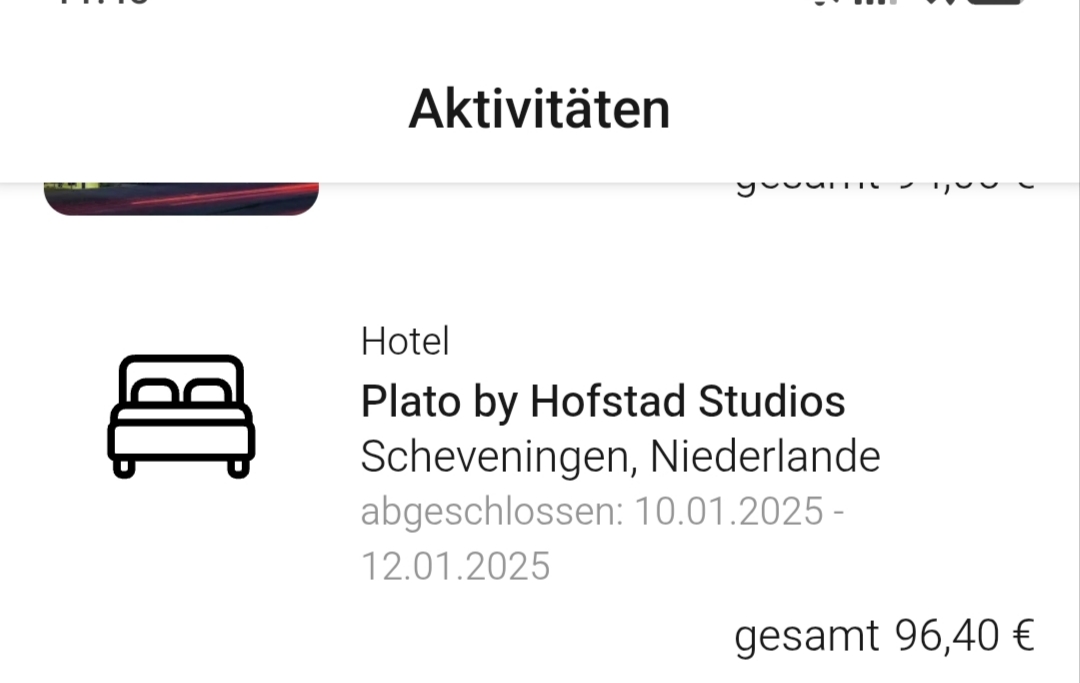 screenshot buchung hotel plato scheveningen